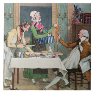 Azulejo Le Restaurant, pub. por Rodwell y Martin, 1820 (c