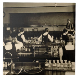 Azulejo Lección de la ciencia en la escuela secundaria de