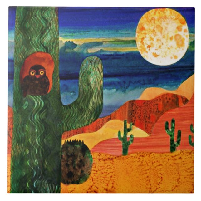 Azulejo Lechuza del Desierto  (Frente)