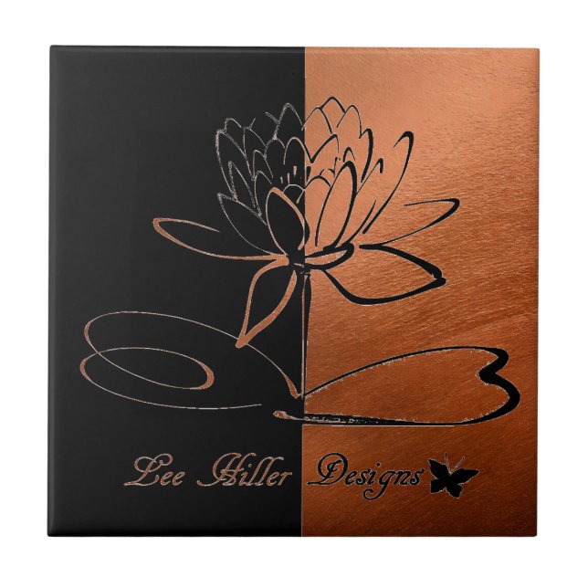 Azulejo Lee Hiller Designs Accents Black Copper (Frente)