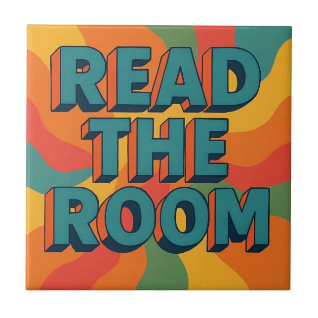 Azulejo Leer La Habitación Retro (Frente)