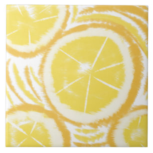 Azulejo Lemon Tie Dye Abstracto