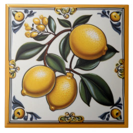 Azulejo Lemones mediterráneos: cítricos italianos de época