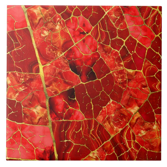 Azulejo Leña de Mármol Rojo (Frente)