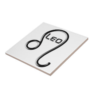 Azulejo LEO, Abstract Design of Zodiac Rótulo,