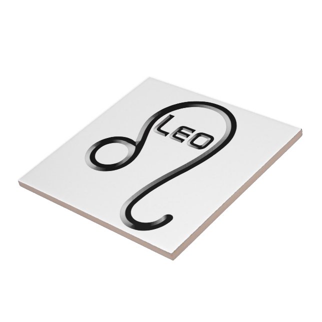 Azulejo LEO, Abstract Design of Zodiac Rótulo, (Lado)