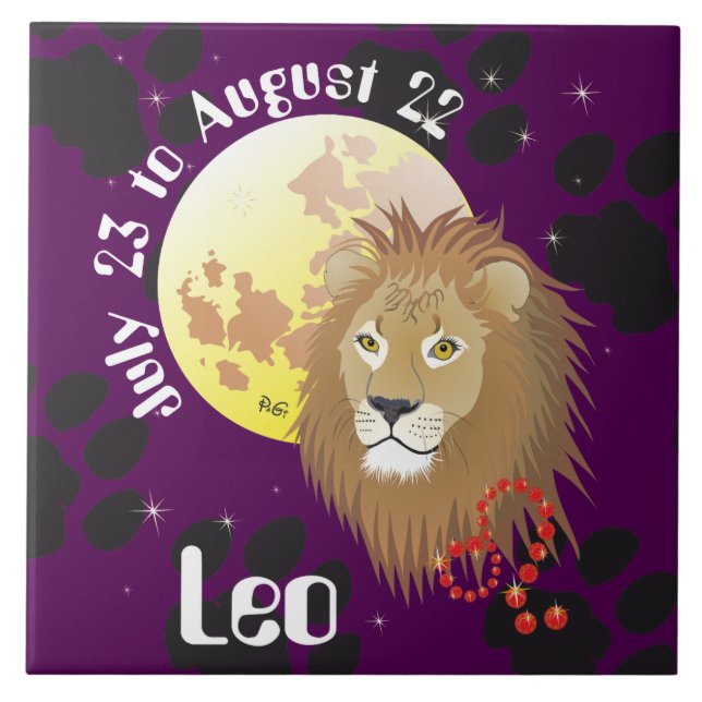 Azulejo Leo July 23 to los agosto de 22 Tile (Frente)