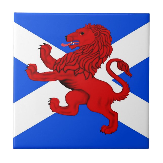 Azulejo León desenfrenado/la bandera de Escocia (Frente)