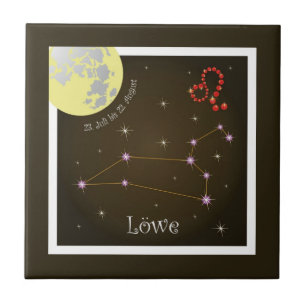 Azulejo León el 23. julio hasta el 22. agosto cerámica