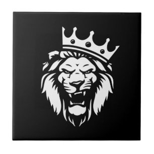 Azulejo León ruidoso con corona