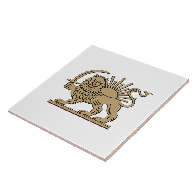 Azulejo León y Sol Persa (Lado)
