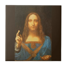 Leonardo da Vinci Salvator Mundi Ceramic Tile