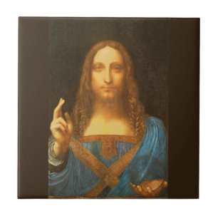 Azulejo Leonardo da Vinci Salvator Mundi Ceramic Tile