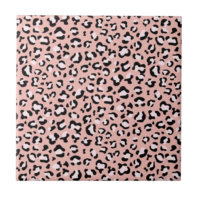 Azulejo Leopard Print, Leopard Spots, Pink Leopard (Frente)