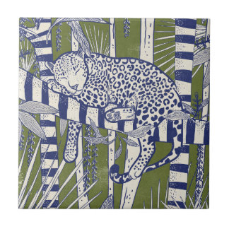 Azulejo Leopardo durmiendo