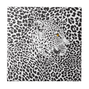 Azulejo Leopardo negro en puntos