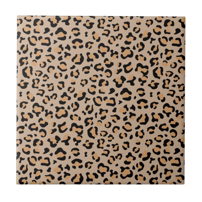 Azulejo Leopardo Print, Leopard Spots, Brown Leopard (Frente)