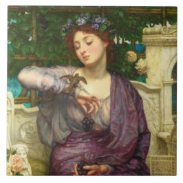 Azulejo Lesbia y su resplandor (por Edward John Poynter)