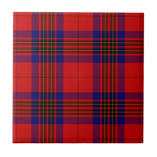 Azulejo Leslie tartan azul púrpura