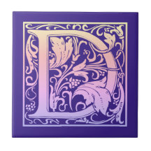 Letra D Color Vintage Primera Letra Gradiente