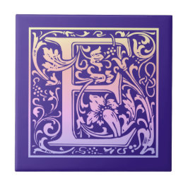 Azulejo Letra E Colorosa Vintage Primera Letra Gradiente