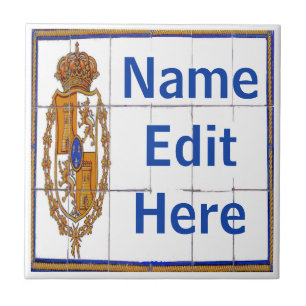 Azulejo Letra española de sellado y mosaicos numéricos de 