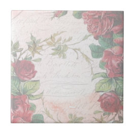 Azulejo Letra floral vintage desvanecida