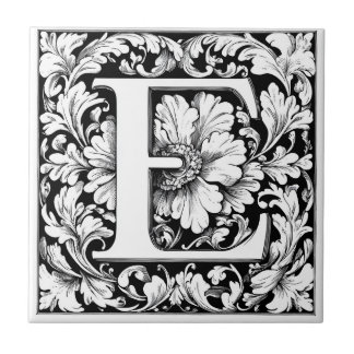 Azulejo Letra medieval iluminada E