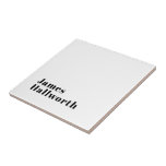 Azulejo Letra retro moderna y elegante | Negro editable<br><div class="desc">Texto retro-moderno único y de personalizable.</div>