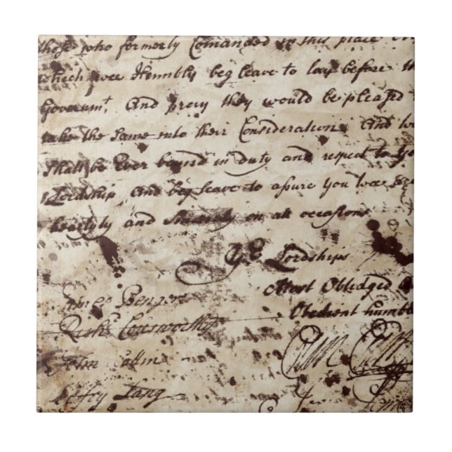 Azulejo Letra vintage antigua (Frente)