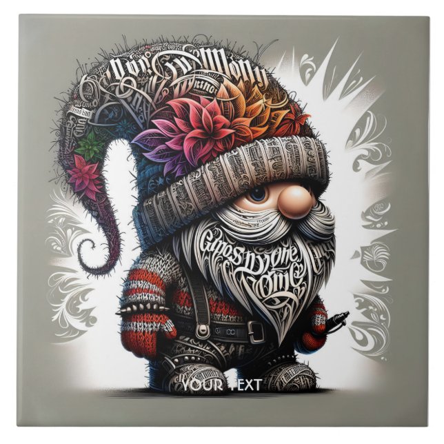 Azulejo Letras de caligrafía de Punk para la fantasía (Frente)