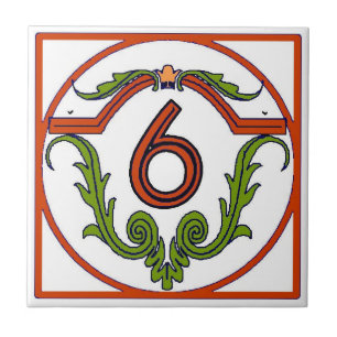 Azulejo Letras españolas rojas 6