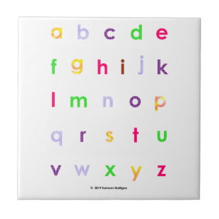 Azulejo Letras minúsculas del alfabeto