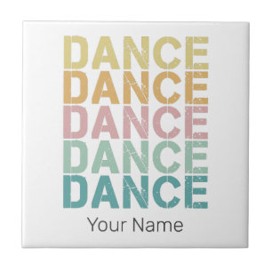 Azulejo Letras Vintage De Danza Para Casa De Disco Retro