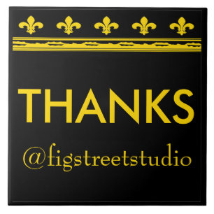 Azulejo Letras y números de la flota de oro y negro