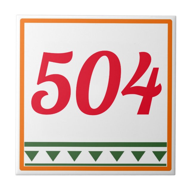 Azulejo Letras y números rojos italianos, números de edici (Frente)