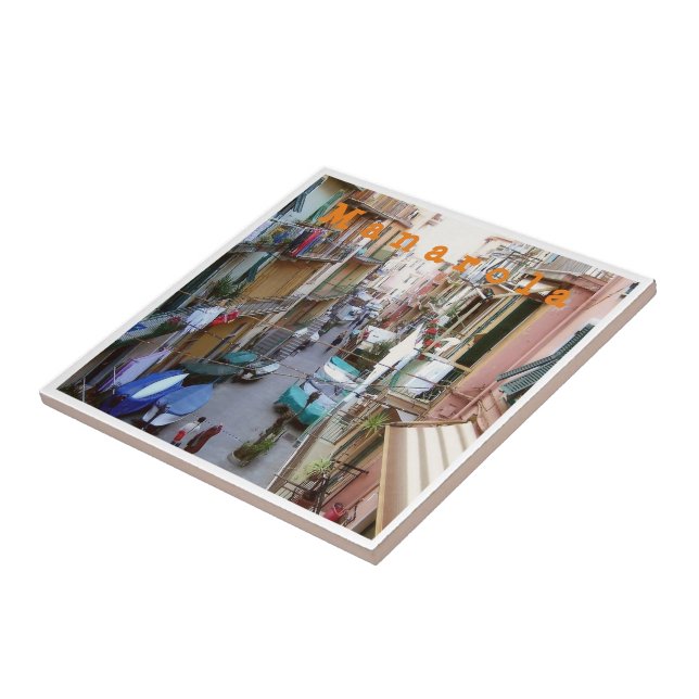 Azulejo LGR015 MANAROLA - Casco antiguo - Cinque Terre - (Lado)