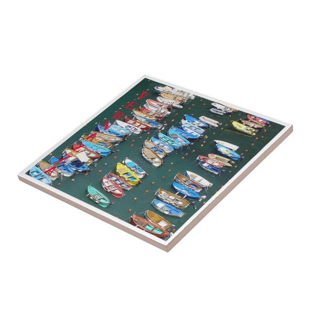 Azulejo LGR016 VERNAZZA - Puerto - Cinque Terre - (Lado)