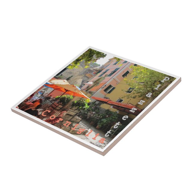 Azulejo LGR021 CORNIGLIA Piazzetta - Cinque Terre - (Lado)