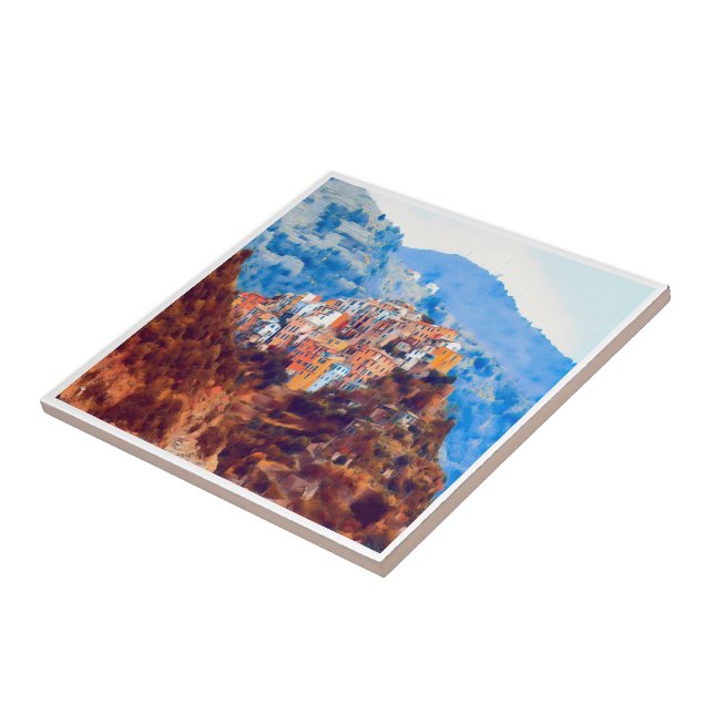 Azulejo LGR037 CORNIGLIA, Cinque Terre, Italia, (Lado)