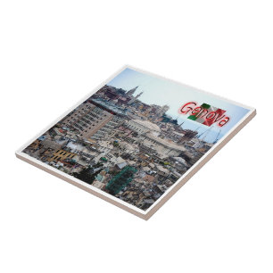 Azulejo LGR152 GENOA, Visión General de Puerto, Italia,