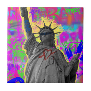 Azulejo Libertad urbana Collage artístico moderno