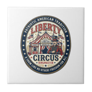 Azulejo Liberty Circus Patriótico Patriótico Circo Domador