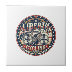 Azulejo Liberty Cycling Patriótico Patriótico Cycling Vint