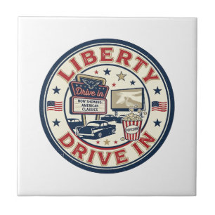 Azulejo Liberty Drive In Patriótico Patriótico Drive In Th