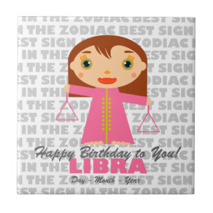 Azulejo Libra Feliz Cumpleaños