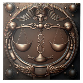 Azulejo Libra Zodiac Rótulo Libra Horoscopio Cerámica Tile