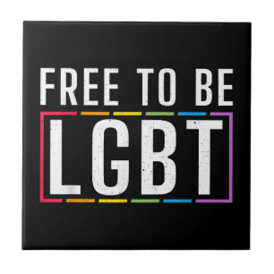 Azulejo Libre para ser Orgullo Gay Lésbico Bisexual LGBT