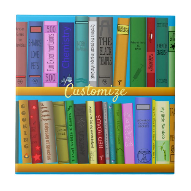 Azulejo Libros en estantes Thunder_Cove (Frente)