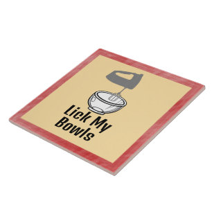 Azulejo Lick My Bowl Ceramic Tile